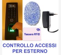 SISTEMA APRIPORTA CON TESSERA E IMPRONTA DIGITALE, PER ESTERNO (IP53) MOD. 1951-FINGER/WIFI, CON 6 MESI DI ASSISTENZA DEL VALORE DI € 158,00 COMPRESA NEL PREZZO, SOFTWARE IN ITALIANO